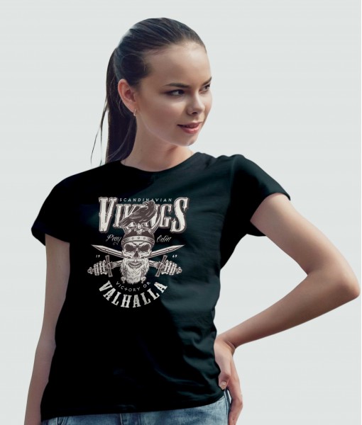 Дамска тениска с щампа Готика Vikings Valhalla